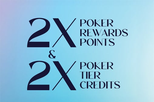 2x Poker Rewards Points + 2x Tier Credits