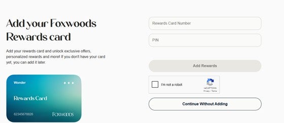 Add Rewards Card