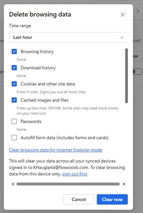 Edge Browsing Data